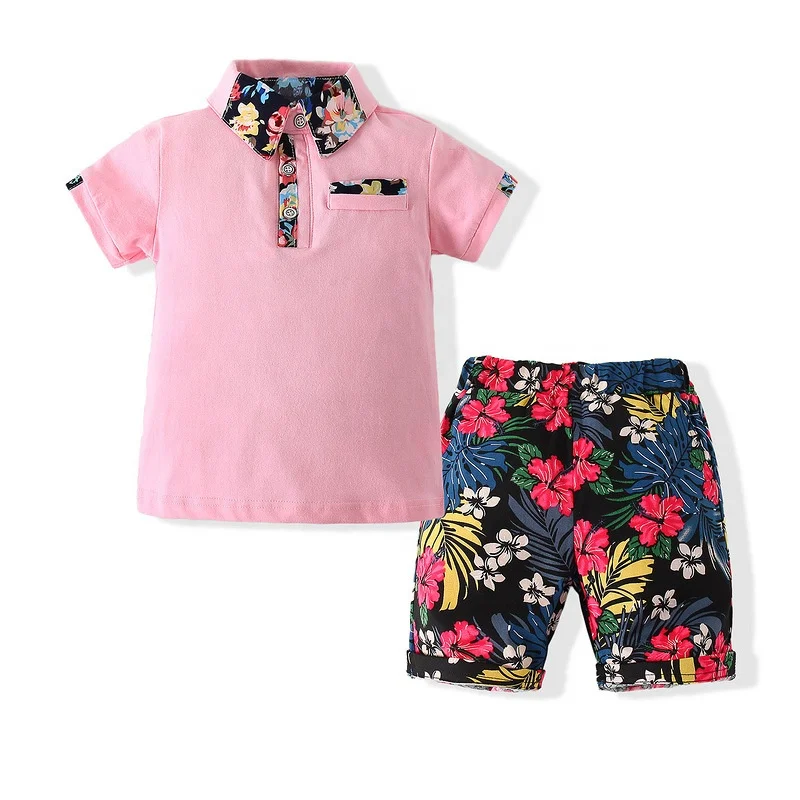 

Korean Casual POLO Shirt Sports Kids Clothing Suit, Picture shows
