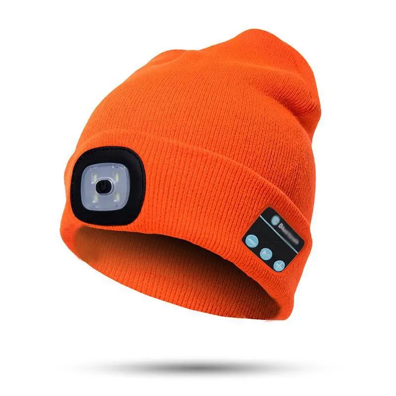 
Trending Products 2020 New Arrivals Bluetooth USB Rechargeable LED Beanie Hat Music With Light Winter Hats Accessories 