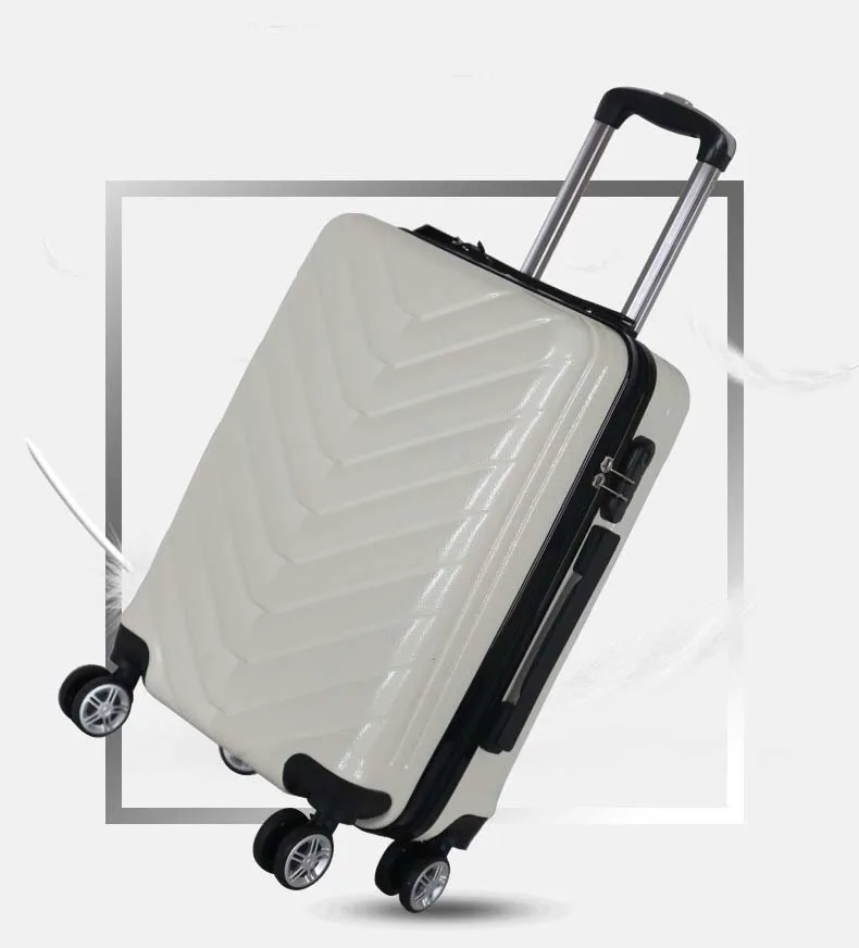 
2020 latest feather trolley suitcase set 20 24 28 Inch Hard shell Travel Luggage Set luggage trolley bag 