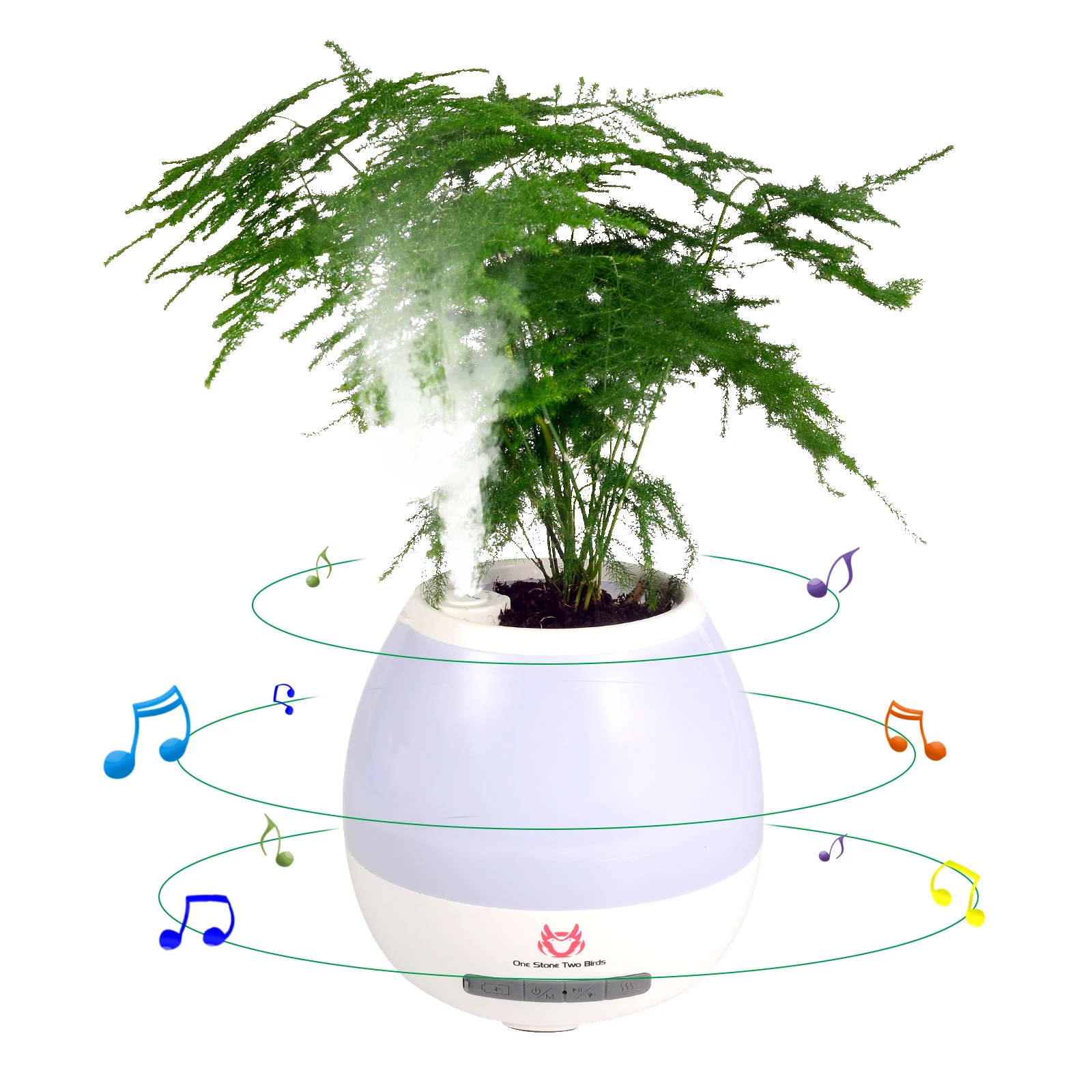 

Wholesale Wireless Speaker Music Smart Flowerpot Led Night Light Portable Rechargeable Speaker Music Smart flowerpot