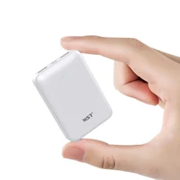 

Free logo printing dual USB ports credit card usb c mini powerbank 10000 mah portable