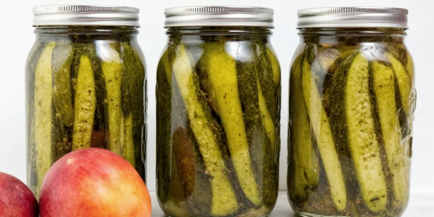 Step-by-step images of packing and fermenting pickles