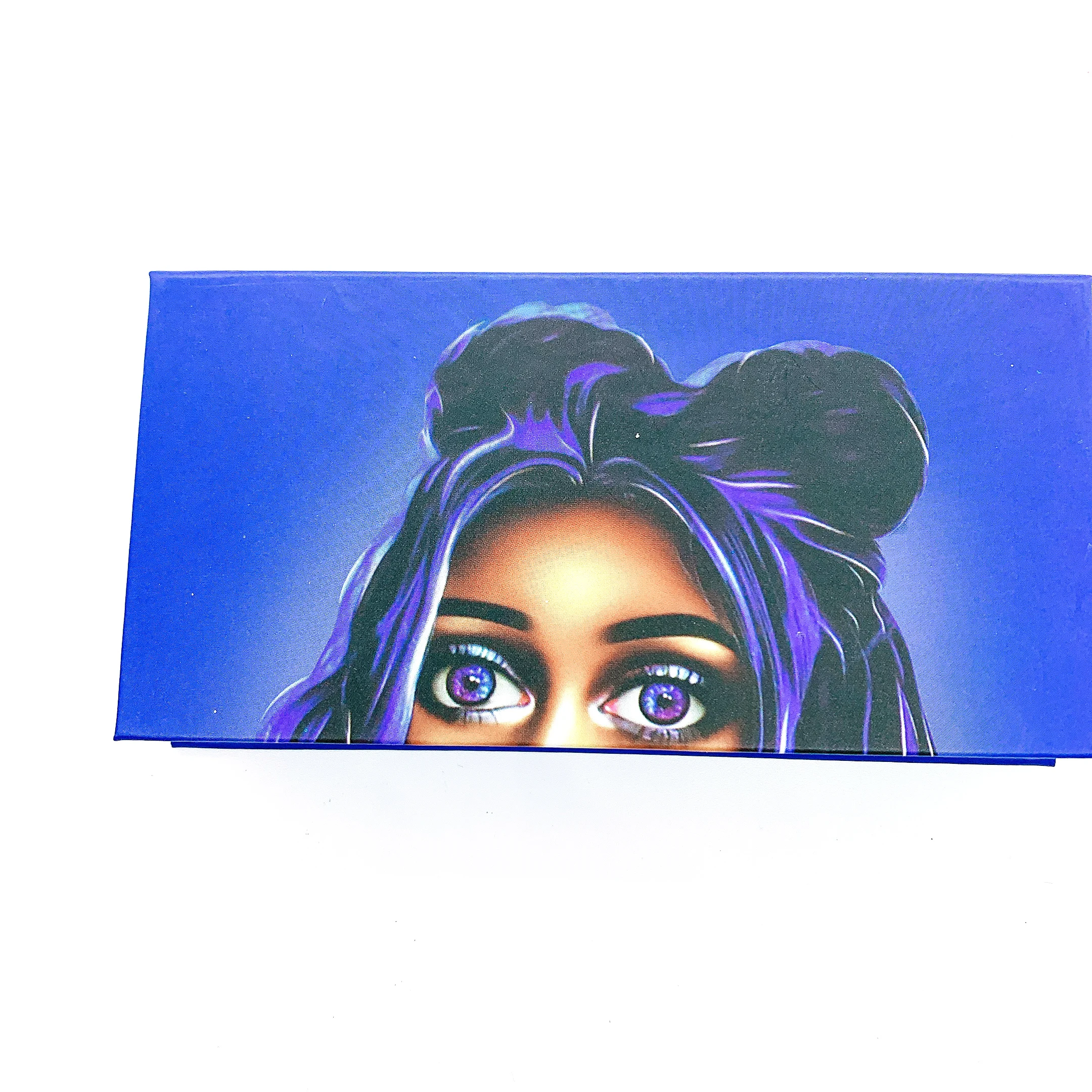 

Own Brand mink fur false lashes 25mm 6D Mink Eyelashes with packing box, Black color