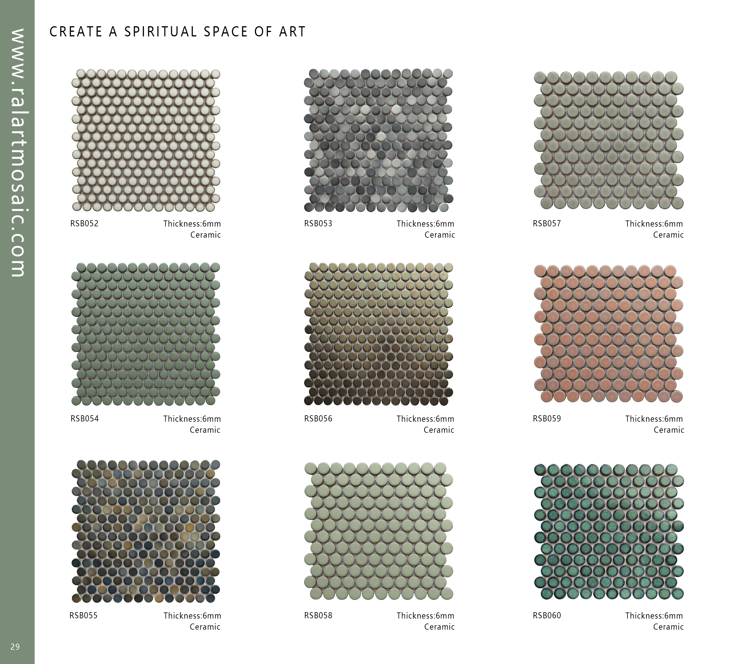 China Popular Glazed Round Porcelain Mosaic Tile For Wall And Floor