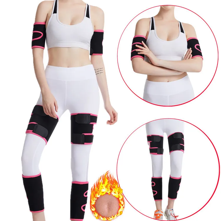 

High Quality Neoprene Thigh Trimmer Arm Belt And Calf Belt Super Value Three Piece Sets, Pink