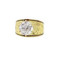 

Customized Gold plated sterling silver hawaiian heirloom ring for women