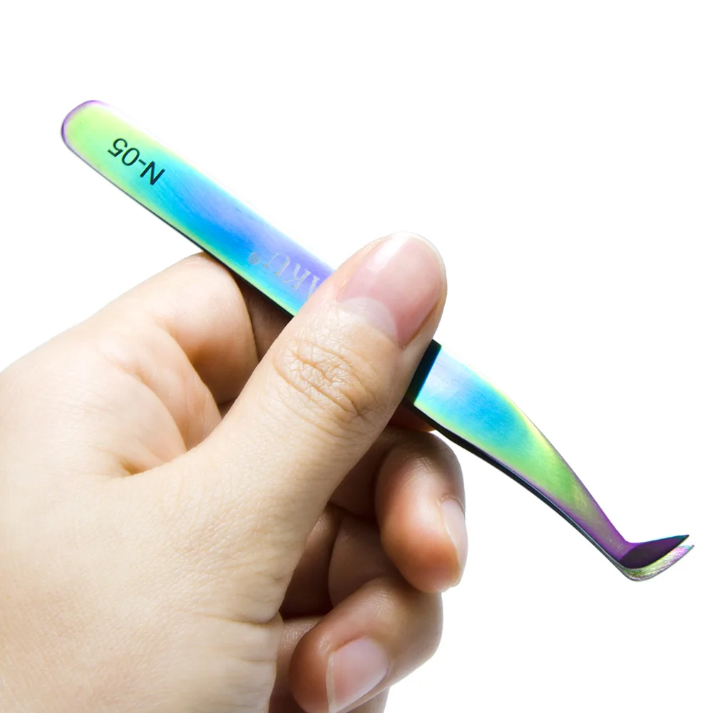 

NAGARAKU stainless Colorful eyelash tweezers volume fans tweezers Russian volume tweezers make up tool