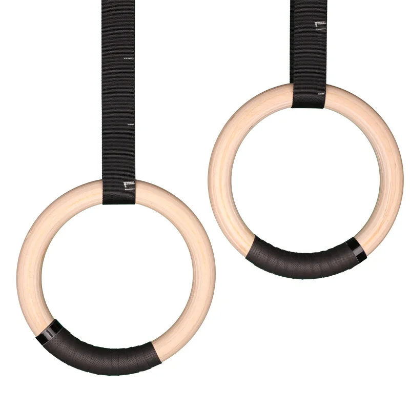 

ROLA FITNESS personalized Adjustable Strap Birch Wooden Gymnastic Rings