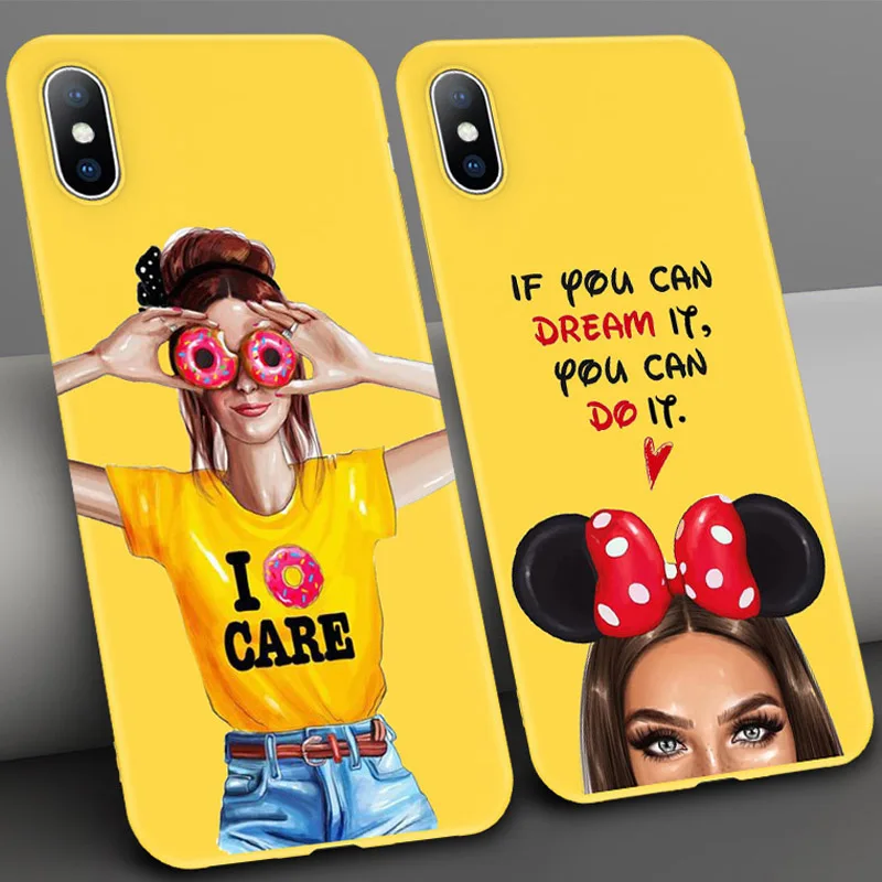 

Silicone For iPhone Phone Case Baby Mom Girl Women For iPhone 11 Pro X 6 6S 7 8 Plus XR XS Max 5 5s SE Soft Back Cover