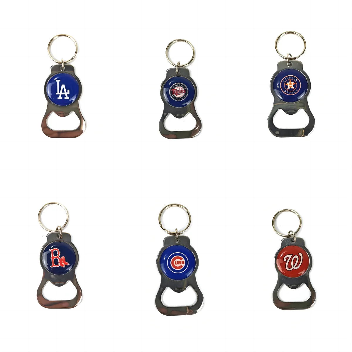 

Factory Wholesale MLB Unisex-adult Bottle Opener Key Ring Sport Team Metal Silver Decorative Key Chain