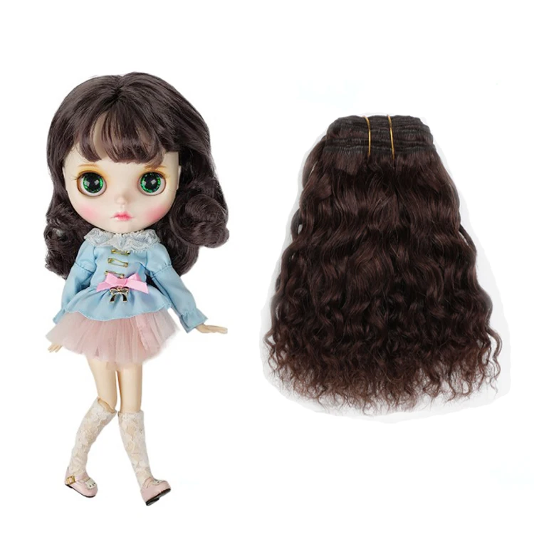 

Hot Selling Cheap White Goat Mohair Weft Angora Wefts Hair Extension for Clothing Doll Hair Blythe Doll Hair