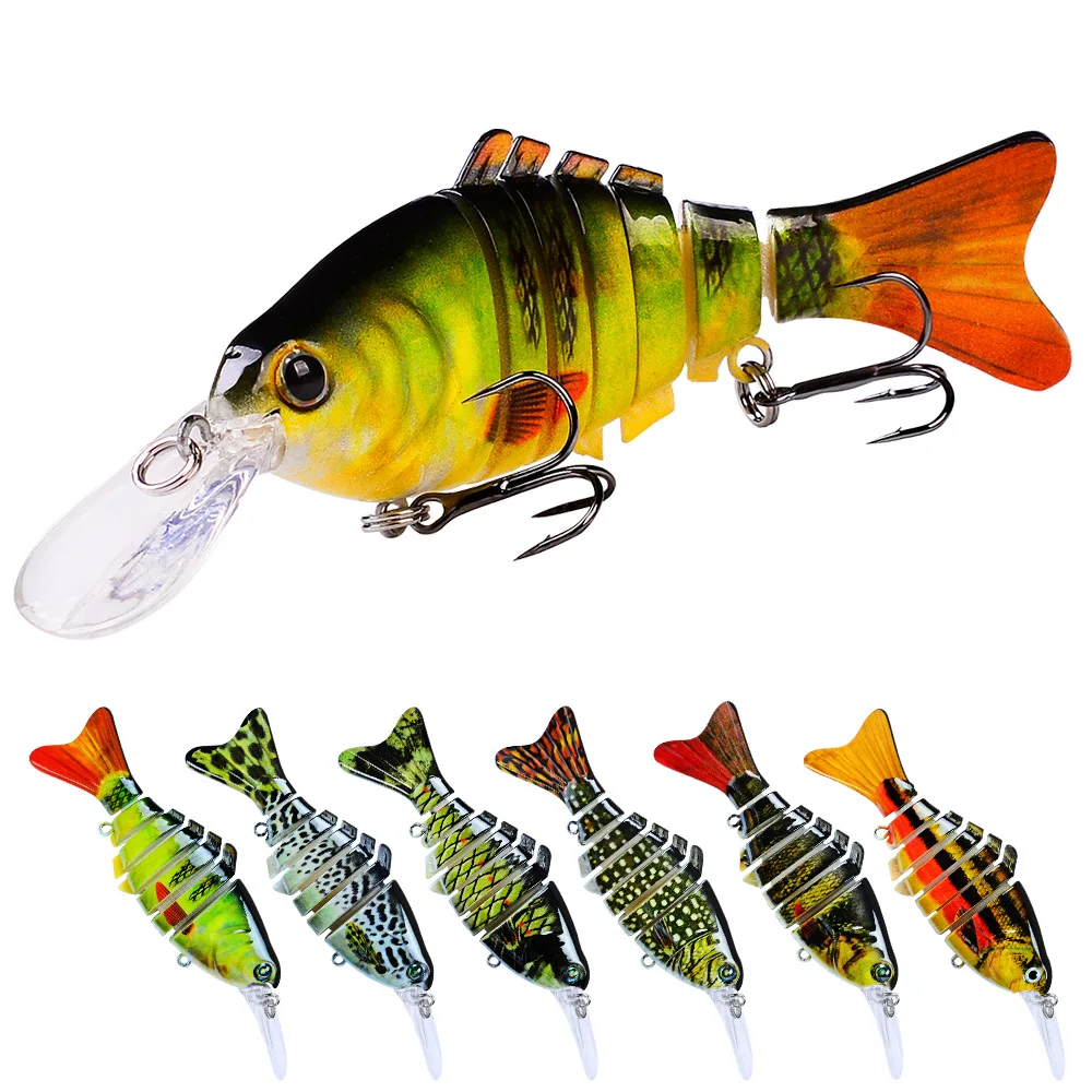 

Drop Shipping 7 Segmented Fake Multi Jointed Hard Fishing Lures, 3 colors