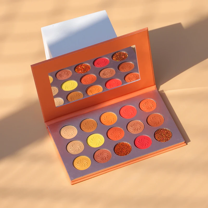 

Custom Eyeshadow Palette High Pigmented Vegan 15 Color Cosmetics Wholesale Eyeshadow Palette Vegan Eyeshadow Palette, 15 colors in one palette