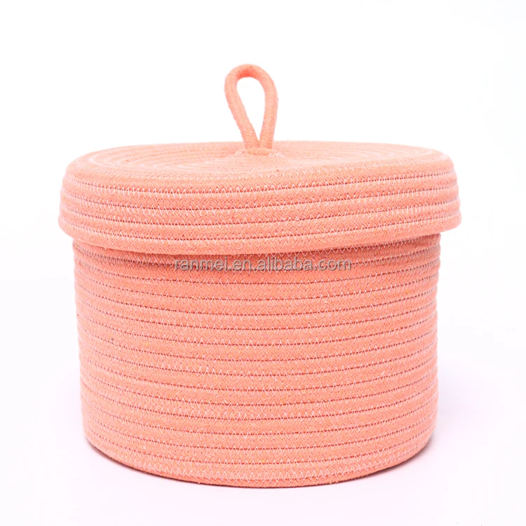 

Popular Product Big Capacity Cotton Rope Baby Storage Basket Organizer With Best Quality