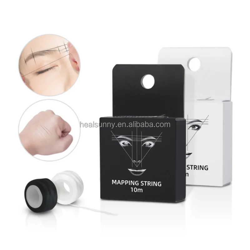 

2021 Hot Selling Beauty Salon White Eyebrow Brow Pre Inked Microblading Brow Mapping String Thread