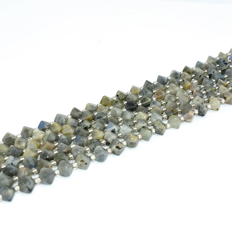 

NAPOLN Trade Insurance  Pyramid Shaped Labradorite Gemstone Beads, Multi color