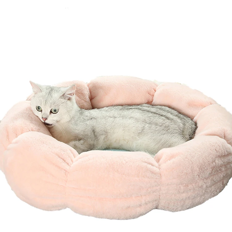 

Flower Shape Washable Soft Cat Petal Bed Cushion Mat For Small animals