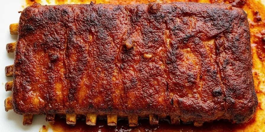 Rosemary and thyme rubbed ribs in oven
