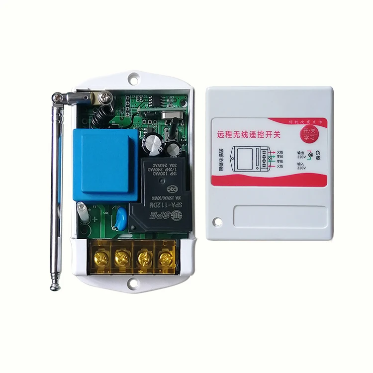 

3000m long distance 220V Relay Wireless RF Remote Control Switch & 433MHz 2CH Remote Transmitter For Water Pump Factory Motor