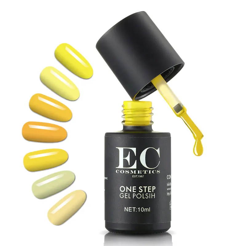 

EC oem private label nails salon professional products convenient use custom colors uv led gel 3 in 1 one step nail gel polish, 16 colors or more