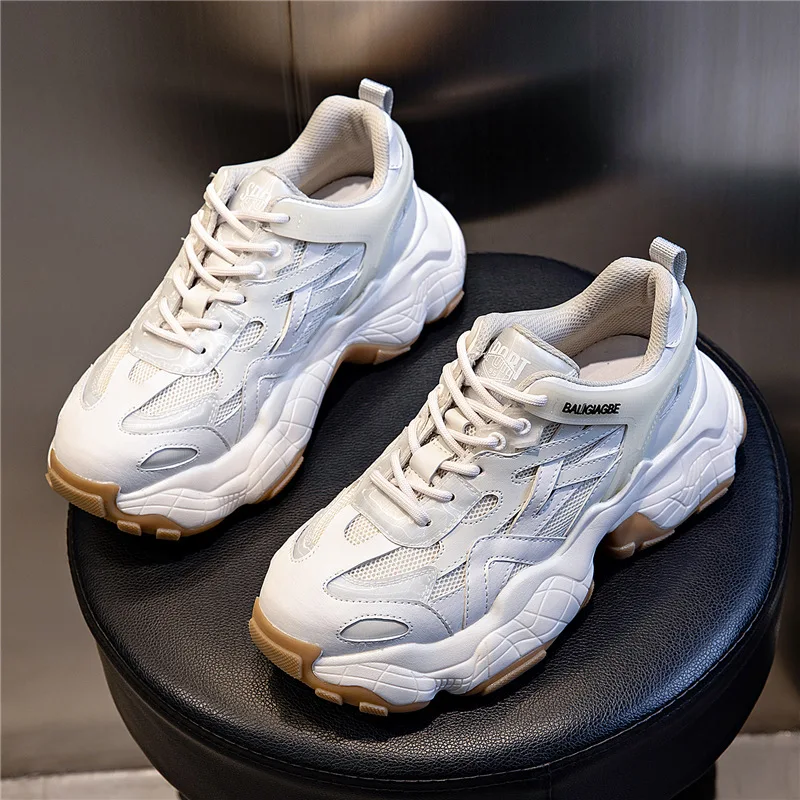 

2021 new sports type genuine leather ladies fashionable breatheable running shoes balencia sneakers for women