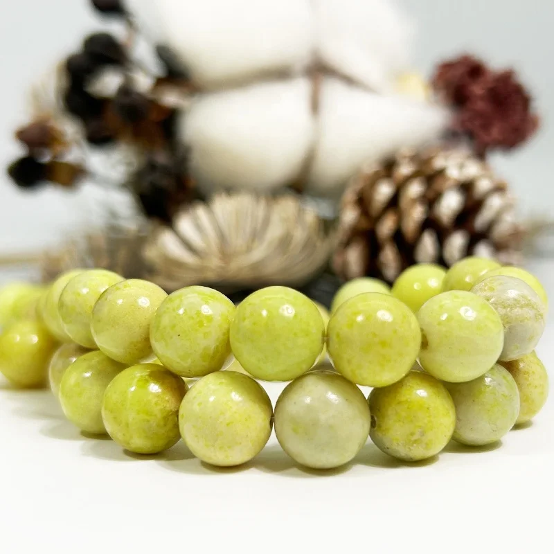 

Wholesale Natural Phoenix Stone Mustard stone Gemstone Loose Beads for Jewelry Making Bracelets15.5"