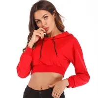 

2020 hot selling spring custom your logo womens crop hoodie woman