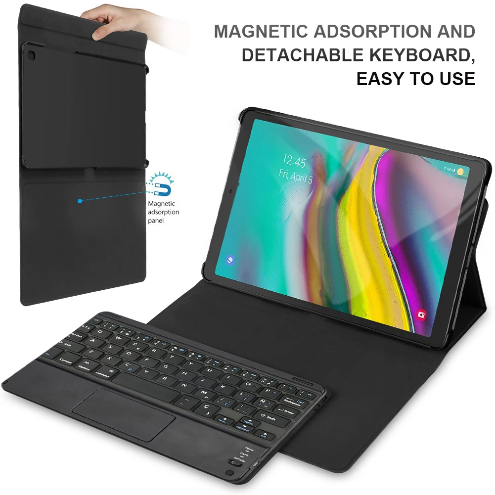 Track Pad Wireless Keyboard Case For Samsung S5e Galaxy Tab Smt720