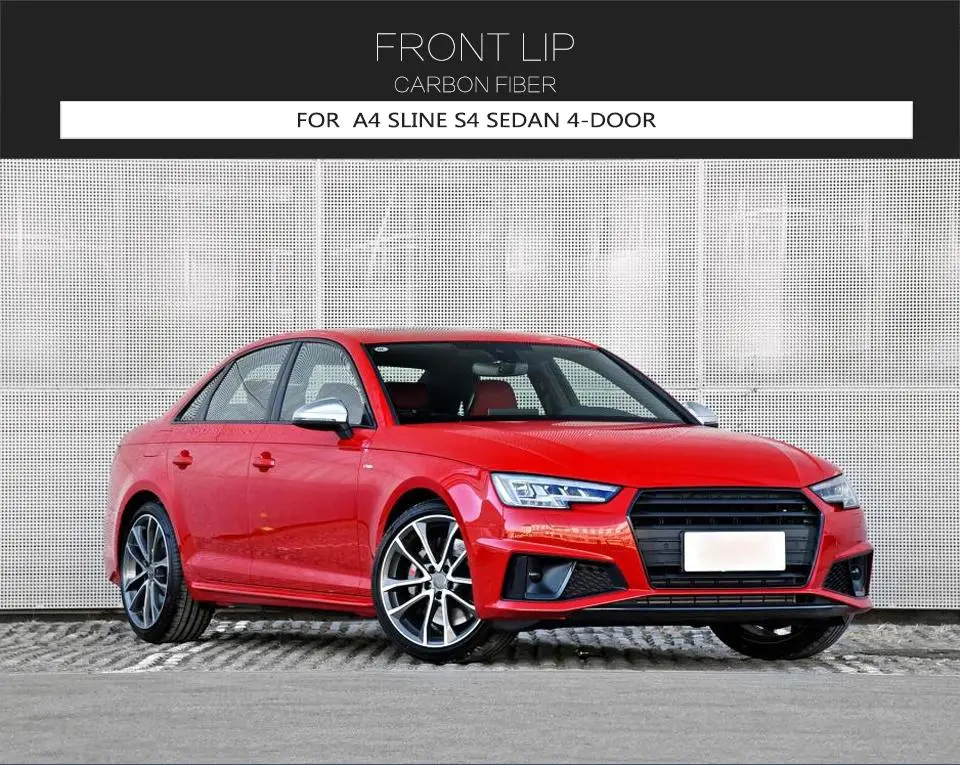 奥迪a4 b9 sline s4轿车2019碳纤维前唇分配器下巴