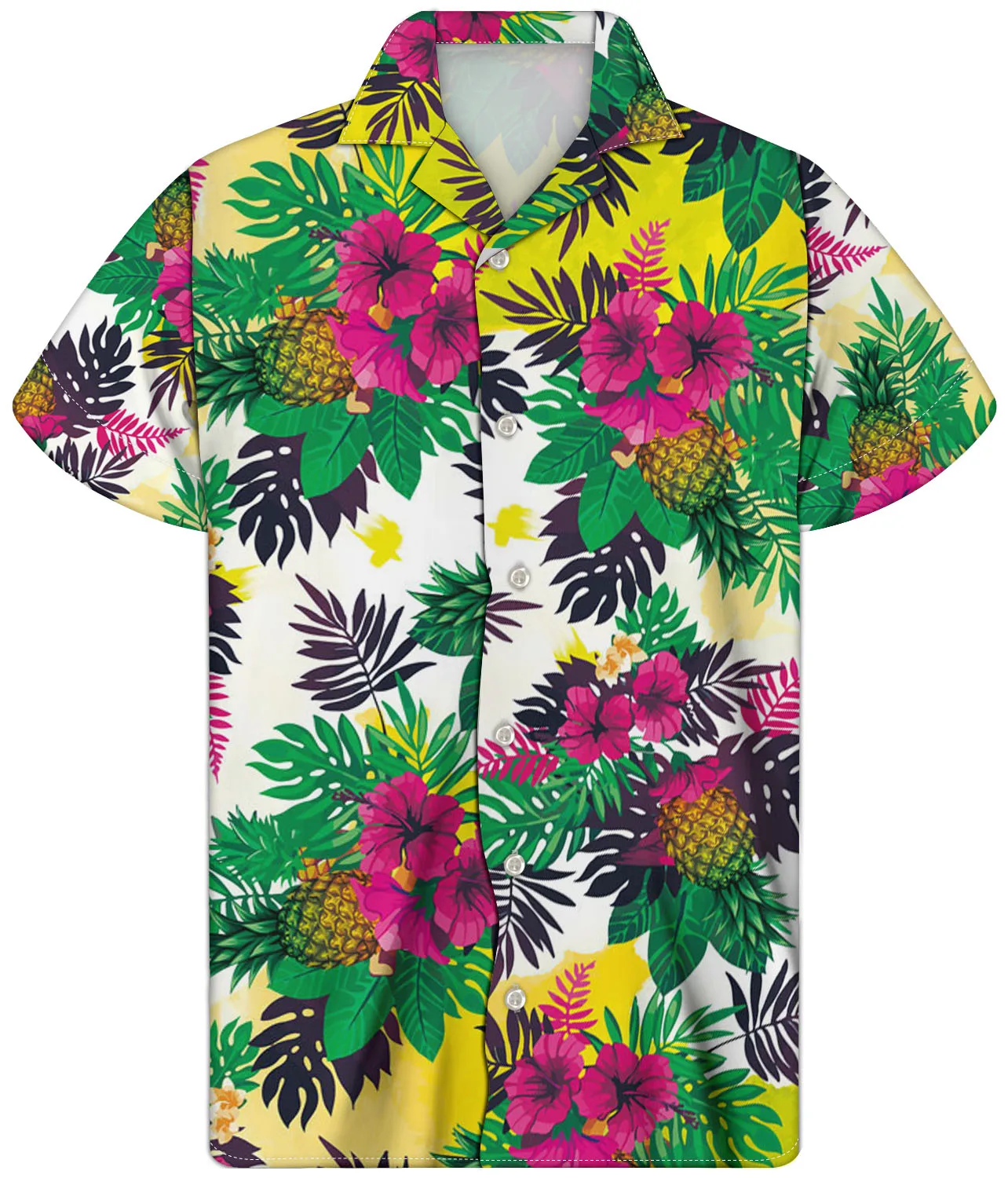 

Mens Custom Flower Fruit Printed Short Sleeve T-Shirts Fabrics Cuban Shirts Casual Hawaii 3D Printed Tee Shirts Plus Size, Customized color