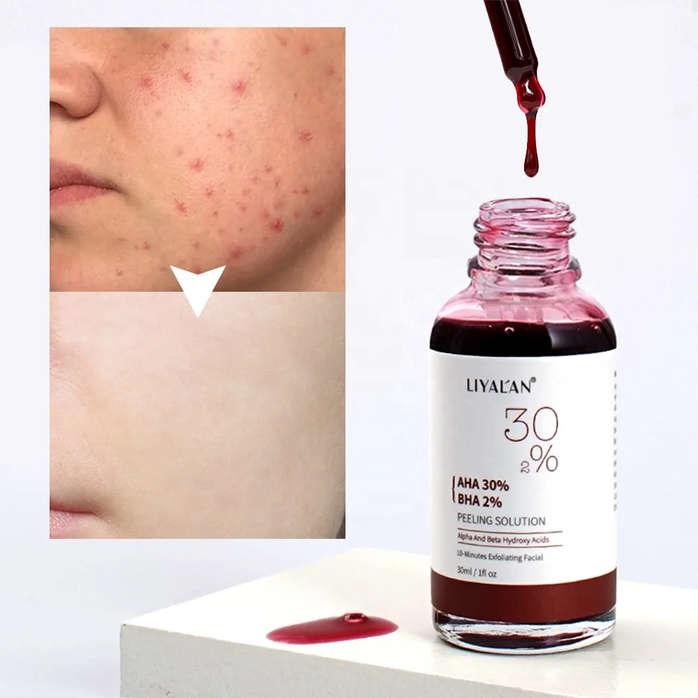 

Private Label Skin Care Exfoliator Aha 30% Bha 2% Peeling Solution Whitening Face Serum