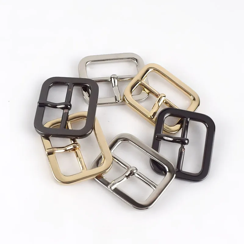 

Meetee BF604  Rectangular Pin Buckle Hardware Accessories Adjustment Bag Webbing Strap Clasp Shoes Snap Handbag Belt Buckles, Silver,black,gold/light gold