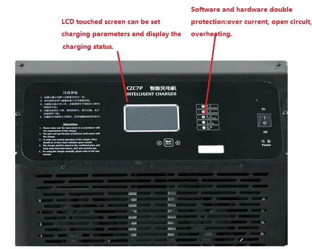 
Shineng CZC7P 24v lithium lifepo4 battery charger for electric vehicle adjustable 
