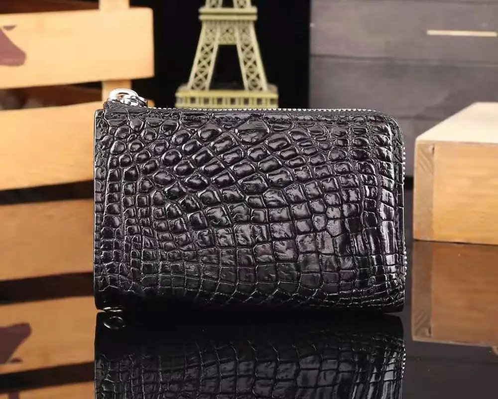 

High level custom Luxury Designer Mens Wallet Top Quality Crocodile Skin Key Case Buy Crocodile Wallet Men