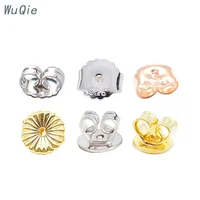 

Wuqie New Design Earrings 925 Bead Cap Sterling Silver Multiple Color Women Earrings Findings Earring Backs