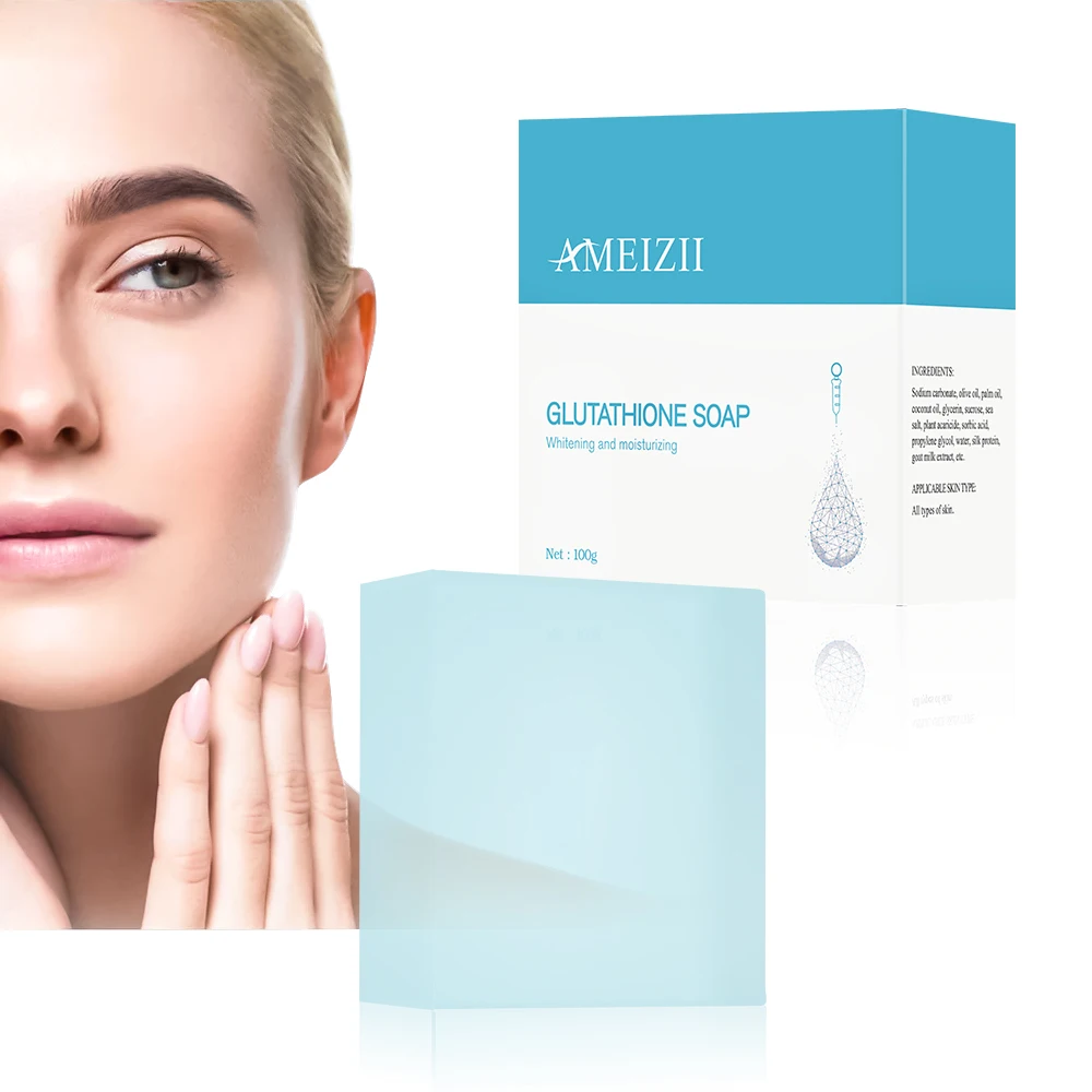 

Custom Logo Natural Soap Skin Deep Cleaning Care Soap Savon Blanchissement Brightening Skin Tone Handmade Bath Soap, Transparent