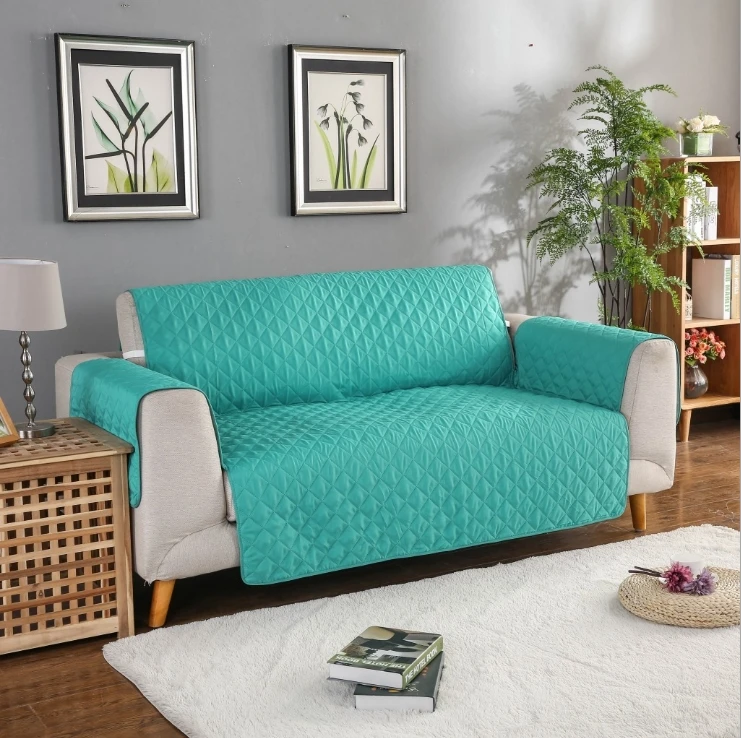 
Custom furniture sofa protector pet dog waterproof reclin shape cut sew sofa cover with high quality 