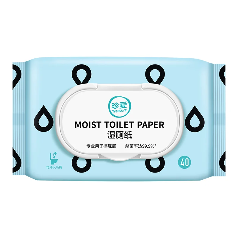 
OEM Factory 100% Biodegradable Toilet Wipes Flushable Wet Wipe 