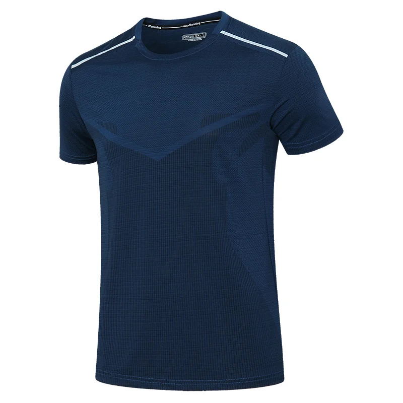 

Wholesale men's professional sports shirts OEM custom fitted gym workout running T-shirts for men