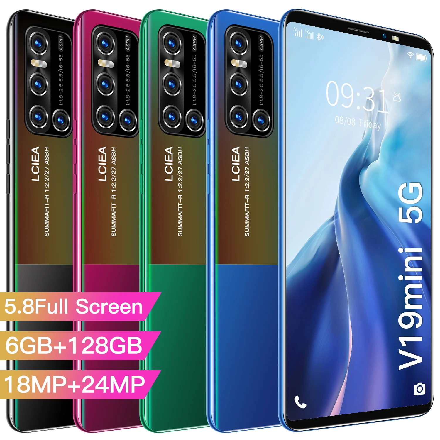 

Free Ship to Cambodia V19 mini 8 Core Dual SIM 6G+128G Mobile Phones 5.8 Inch Android Smart Cell Mobile Phones