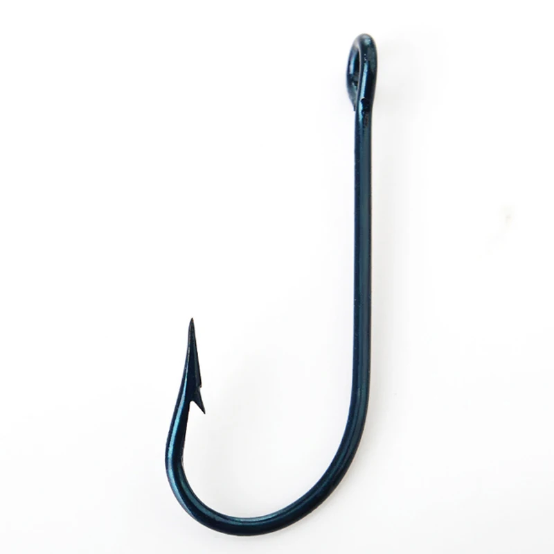 Wholesale 50pcs/box Strong Blue Coated Fishhook Commercial Fishing Hook