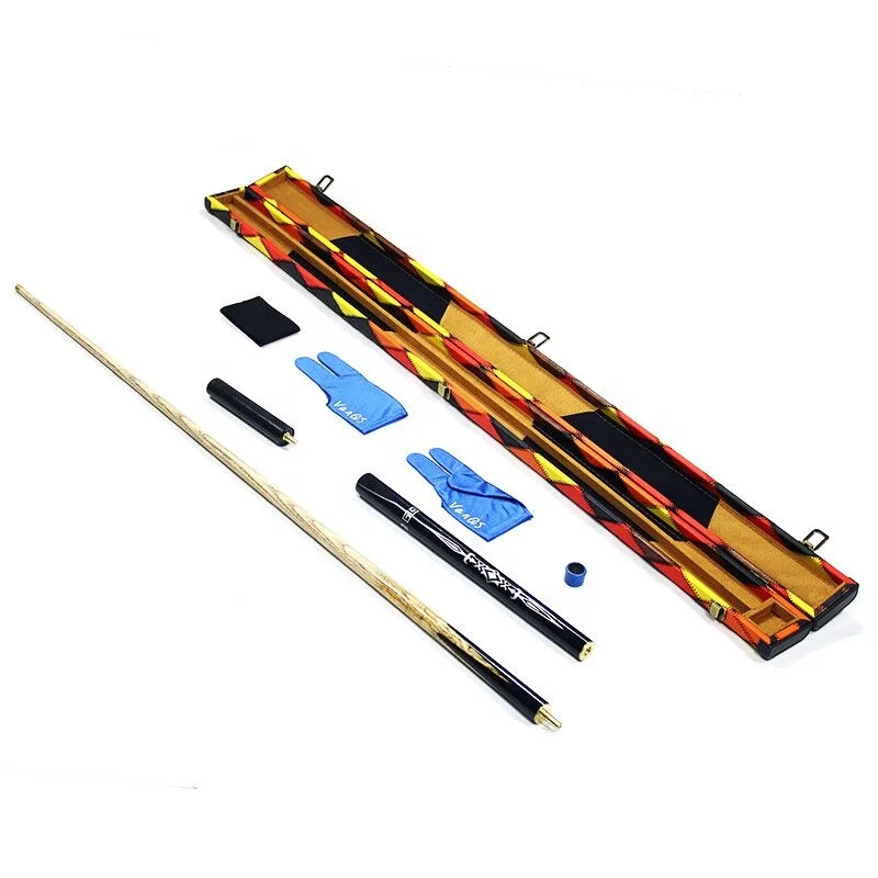 

New Combination Set of Superior Quality PU Leather 3/4 Billiard Snooker Cue Case and 3/4 Snooker Cue 57" Length Tip 9-10mm