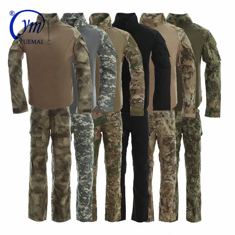 

Military Uniform Outdoor Army Police Under Body camo uniforms Combat Shirts and pant, Customerized