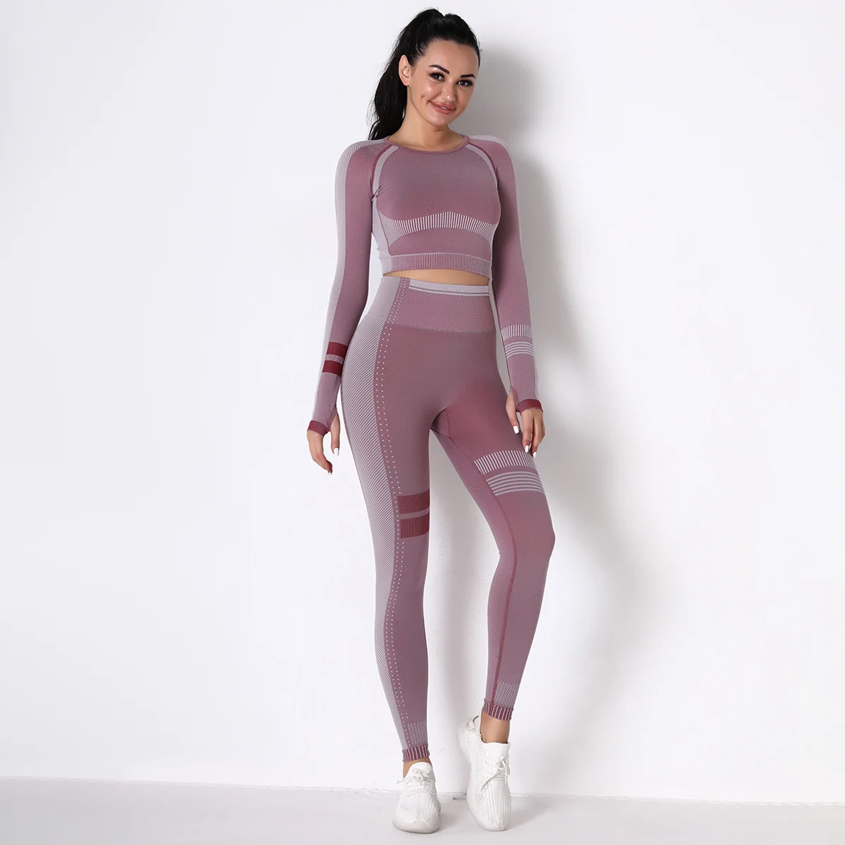 

Stylish Breathable Yoga Suit Sport Wear Women Fitness Wear 2021 Yoga Tights Leggings Yoga Set, As picture