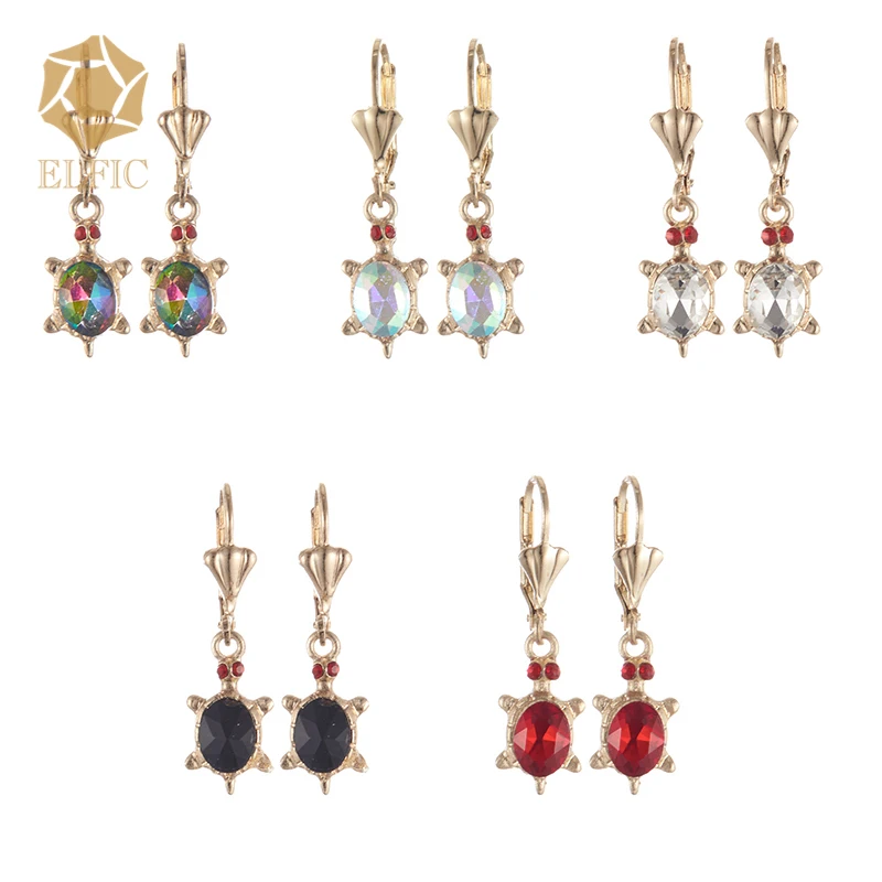 

Elfic Gold Plated Jewelry High Grade Zircon Animal Earrings