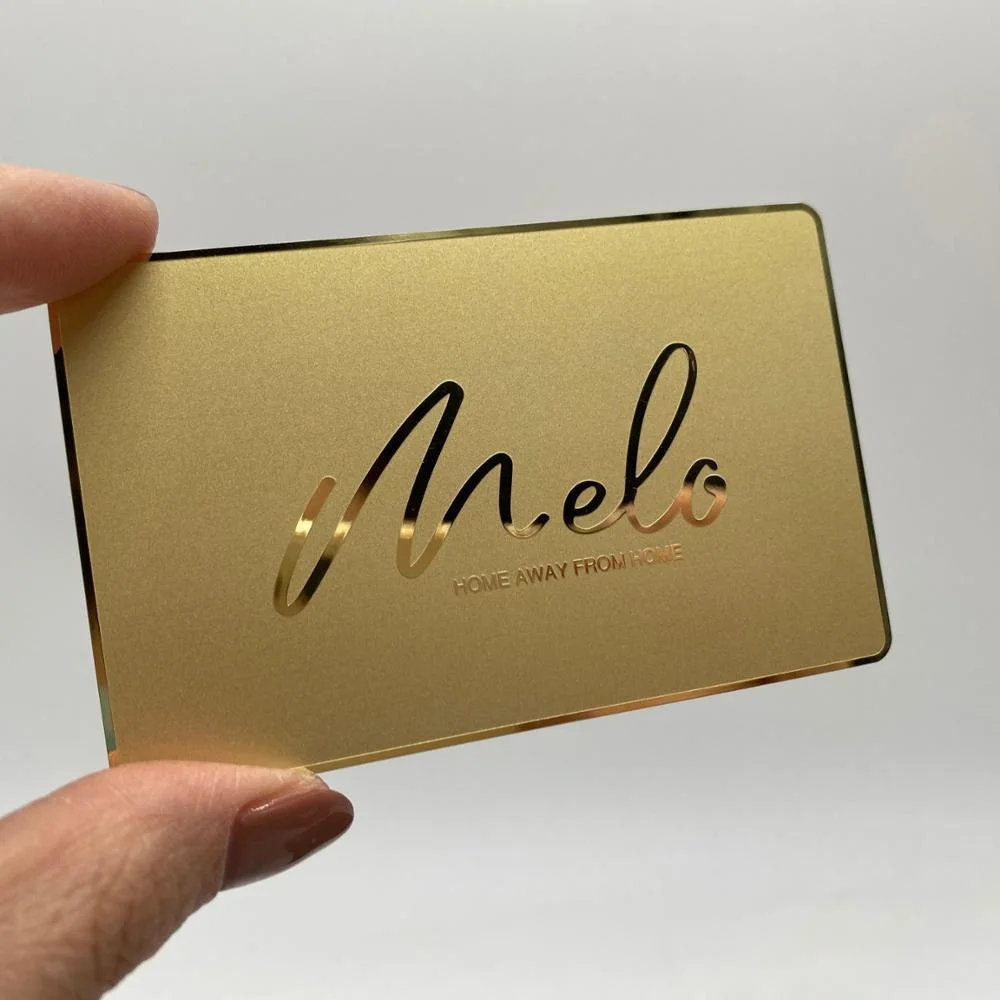 

Mdt M custom logo stainless steel Metal business cards
