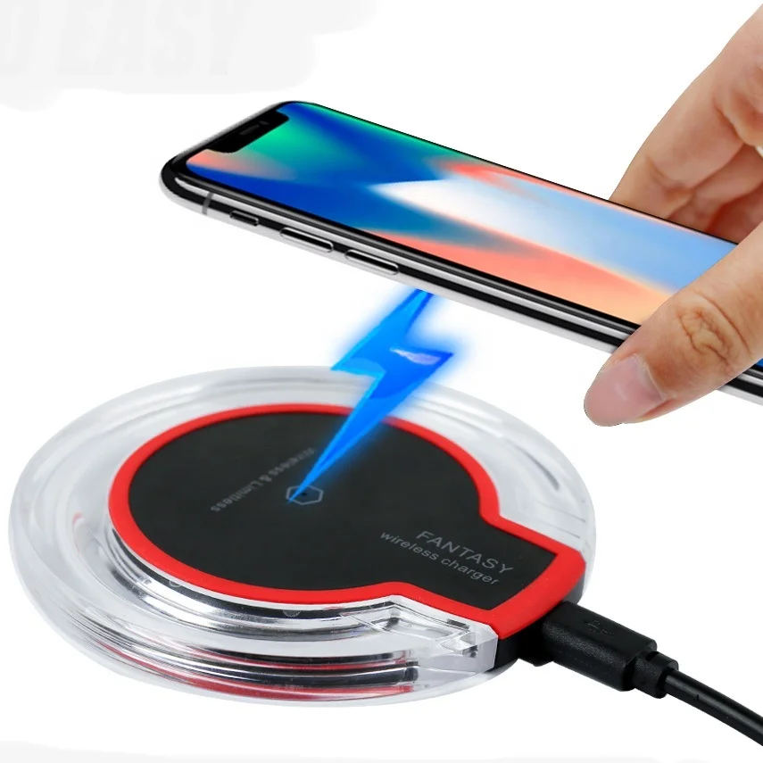 

2020 Hot Selling Mobile Phone Wireless Charger Qi Fast Charging K9 Crystal Charging Board Wirelesscharger