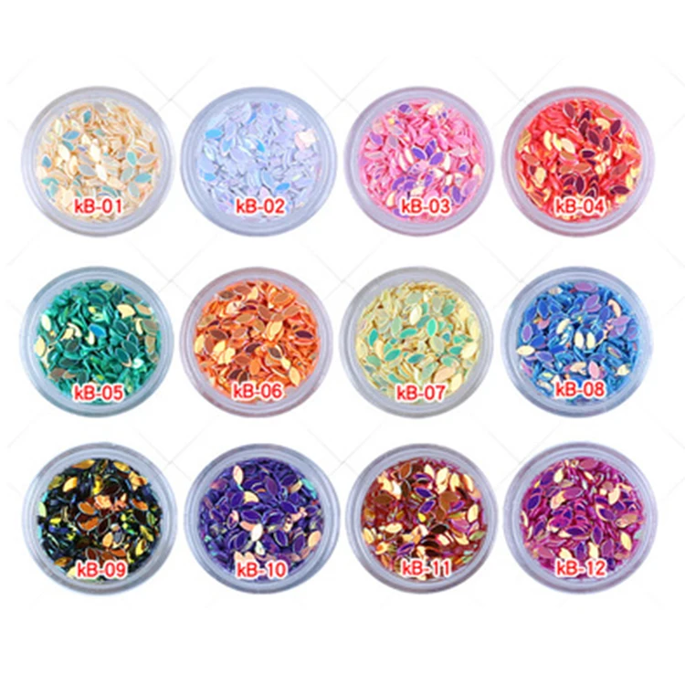 

Dropshipping Diy 12 Color Magic Color Small Diamond Nail Patch Glitter