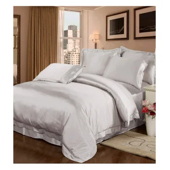 Ivory Color Silk Bedding Sets Twin Full Queen King Size Soft