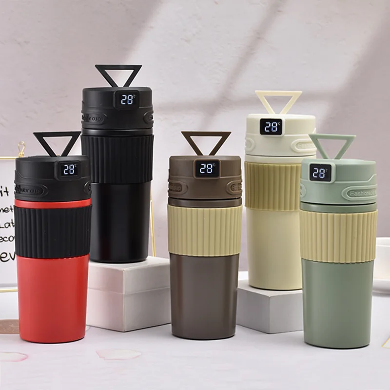 

New Fashion Custom 400ml Leakproof Double Wall Vacuum Thermos Coffee Cup Stainless Steel Insulated Temperature Water Bottle